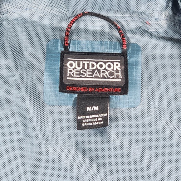 Outdoor Research Helium Hybrid Jacket Mens Medium Blue Hooded Pertex Shield - Picture 10 of 16